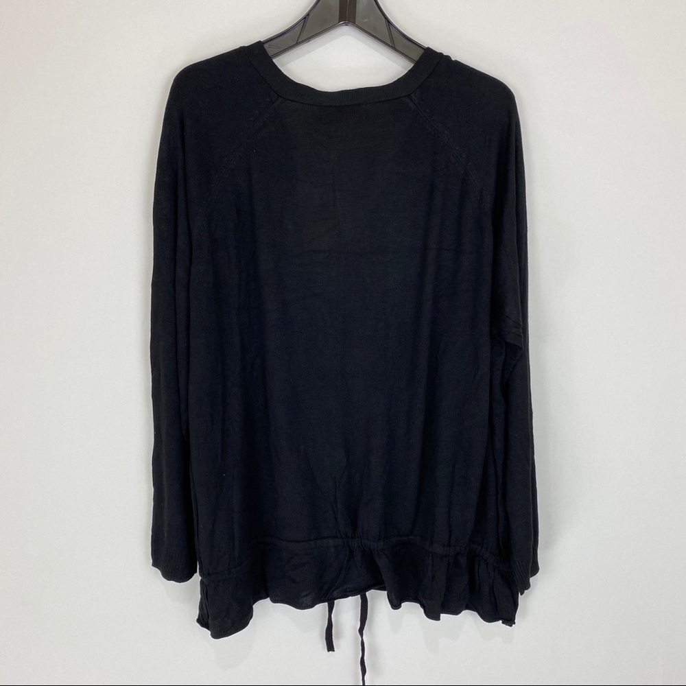 One A V-Neck Button Front Ruffled Cardigan - Picture 6 of 7